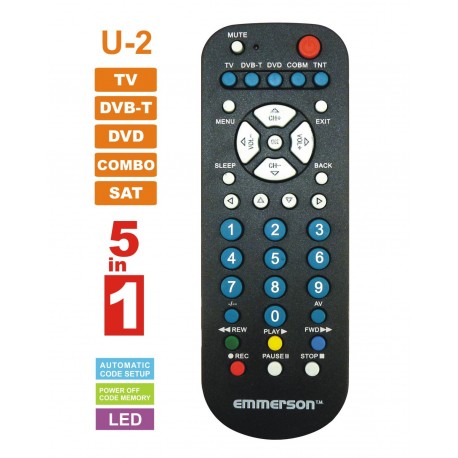 Pilot uniwersalny 5w1 TV  / DVB-T/DVD/AUDIO/SAT  U-2